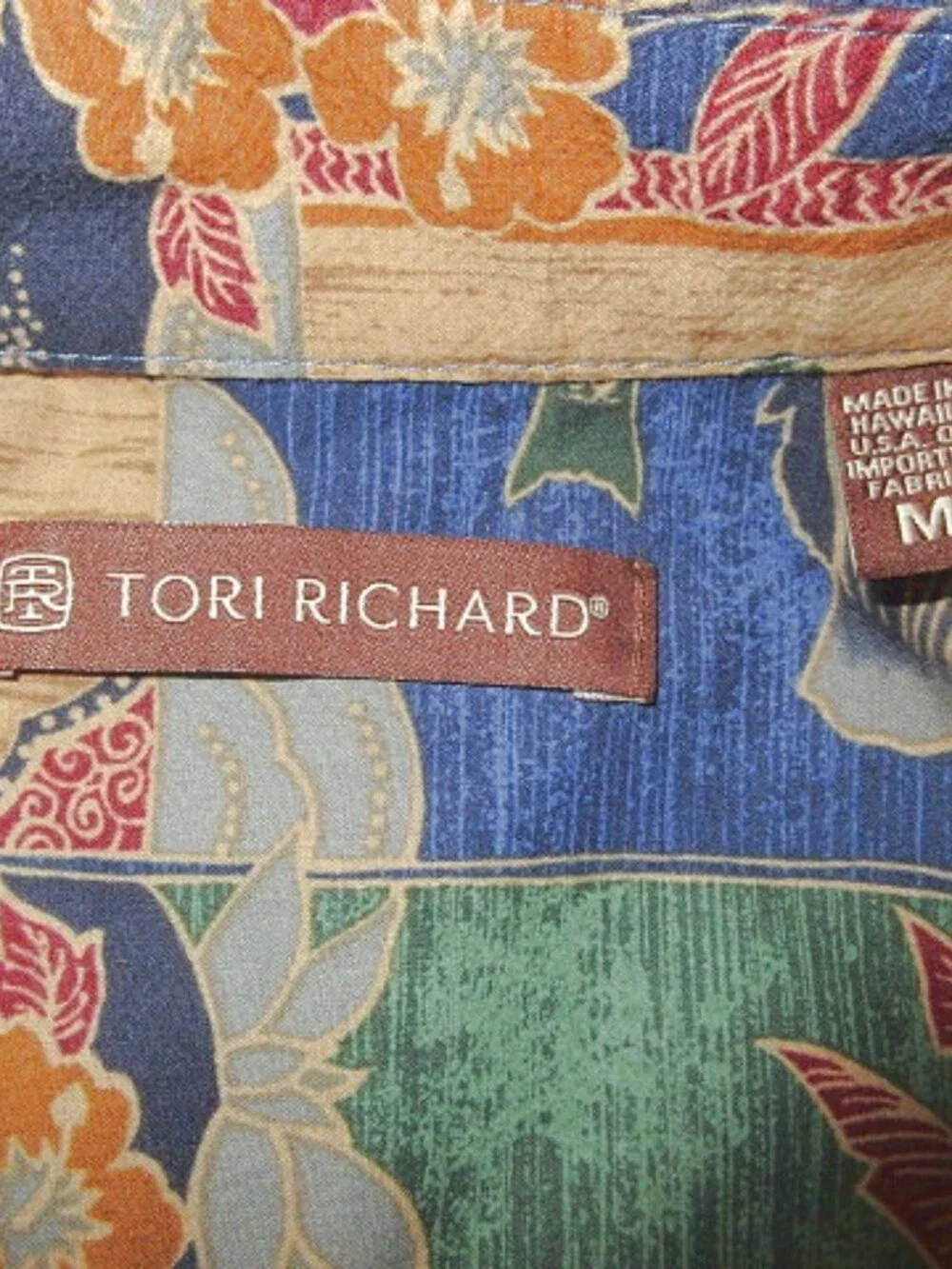 Tori Richard Cotton Lawn Shirt Mens M Button Silky Camp Turtle Paradise Floral